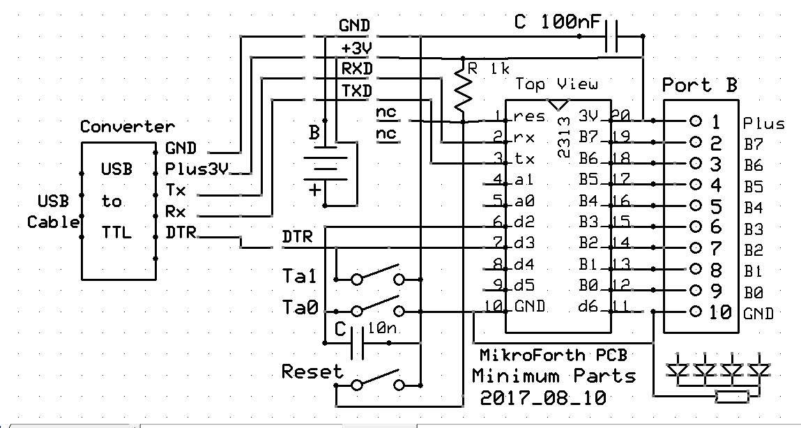 Minmaler Schaltplan / minimum circuit diagram
