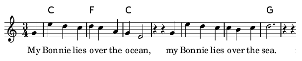 The notes of the song.